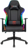 Кресло игровое Zombie GAME RGB, обивка: эко.кожа/ткань, цвет: черный (ZOMBIE GAME RGB)