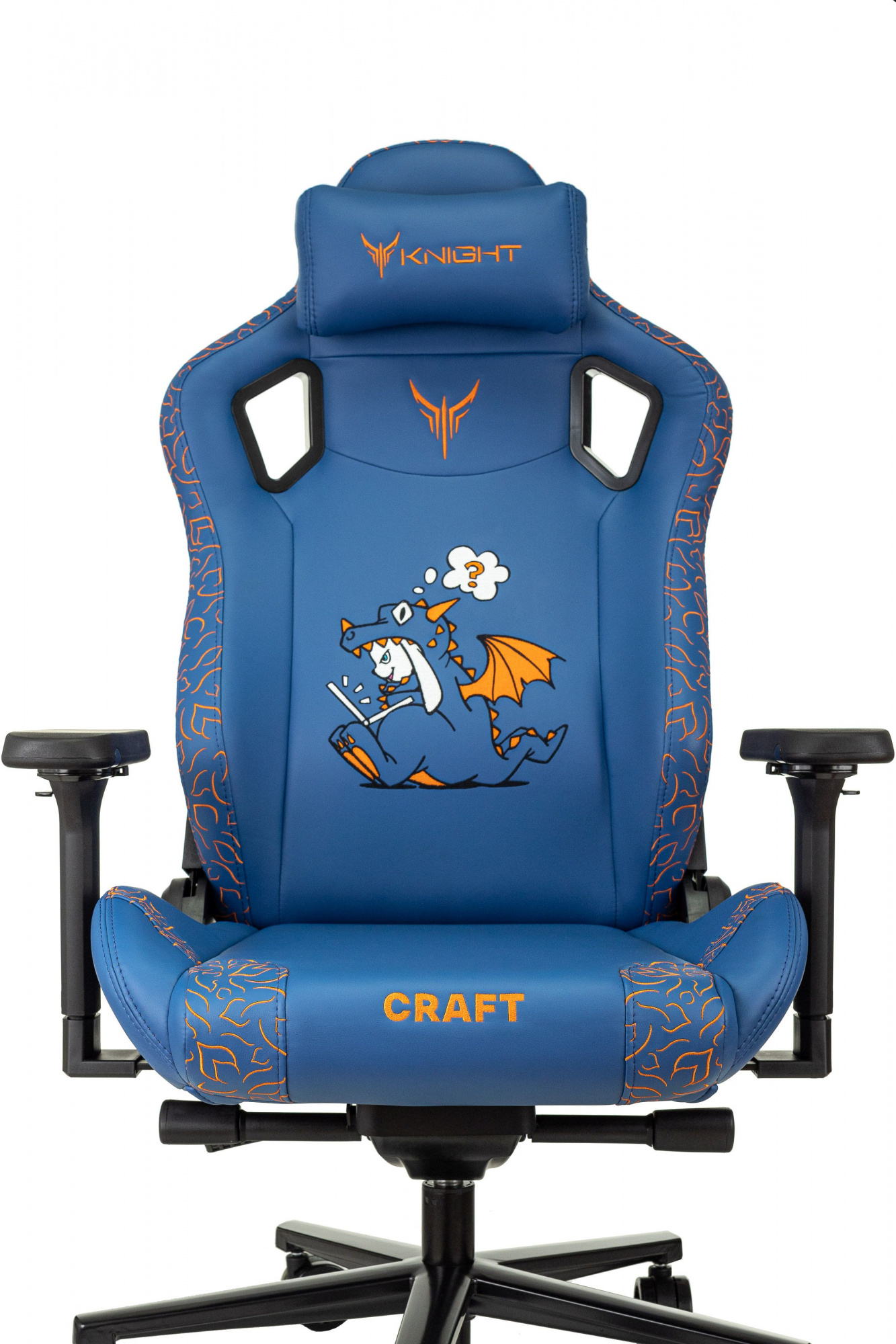 Кресло игровое Knight Craft Dragon, обивка: эко.кожа, цвет: синий (KNIGHT CRFT DRAGON B) от магазина Buro.store