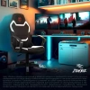 Кресло игровое Zombie 100, обивка: ткань/экокожа, цвет: черный/белый (ZOMBIE 100 BW) от магазина Buro.store