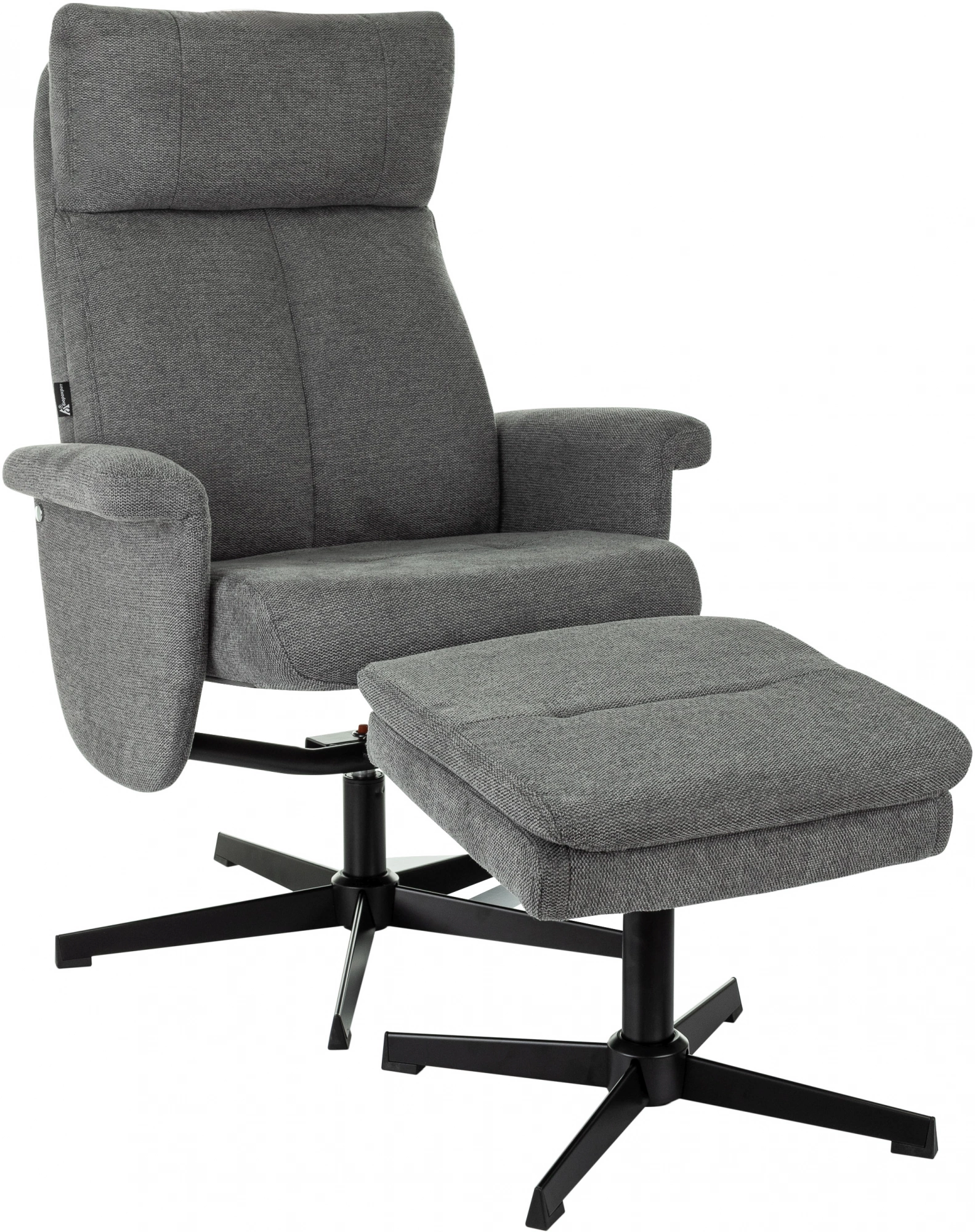 Кресло Бюрократ _Baron, обивка: ткань, цвет: серый, каркас: металл (_baron/grey) от магазина Buro.store