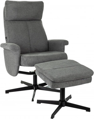 Кресло Бюрократ _Baron, обивка: ткань, цвет: серый, каркас: металл (_baron/grey)