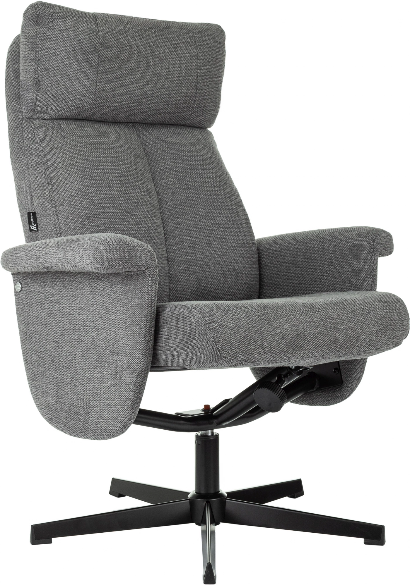 Кресло Бюрократ _Baron, обивка: ткань, цвет: серый, каркас: металл (_baron/grey) от магазина Buro.store