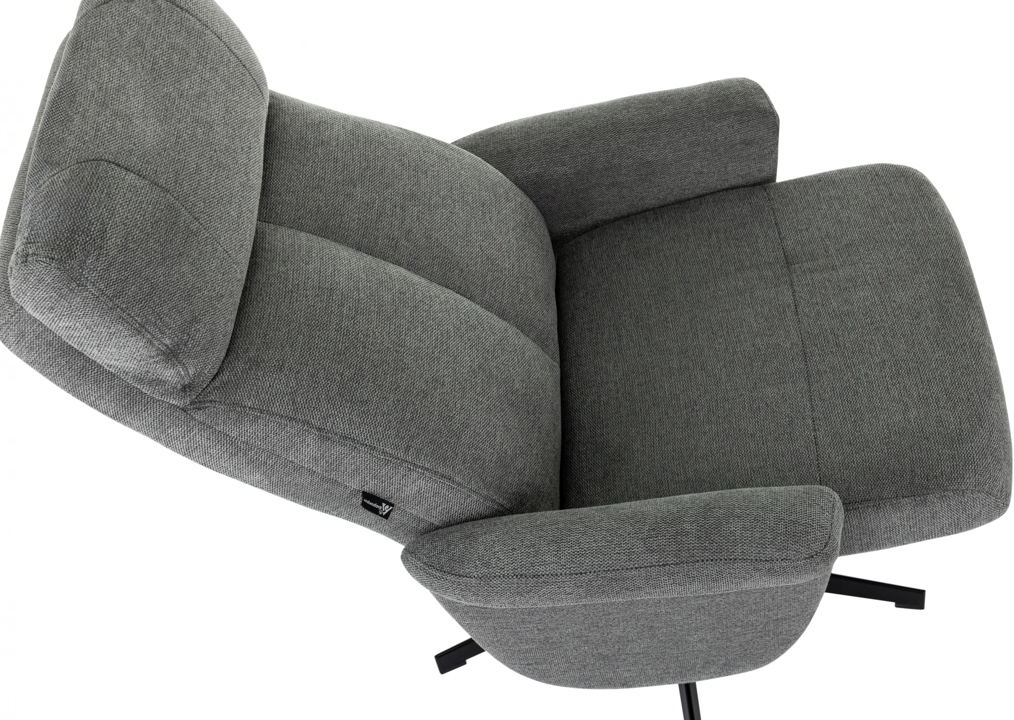 Кресло Бюрократ _Baron, обивка: ткань, цвет: серый, каркас: металл (_baron/grey) от магазина Buro.store