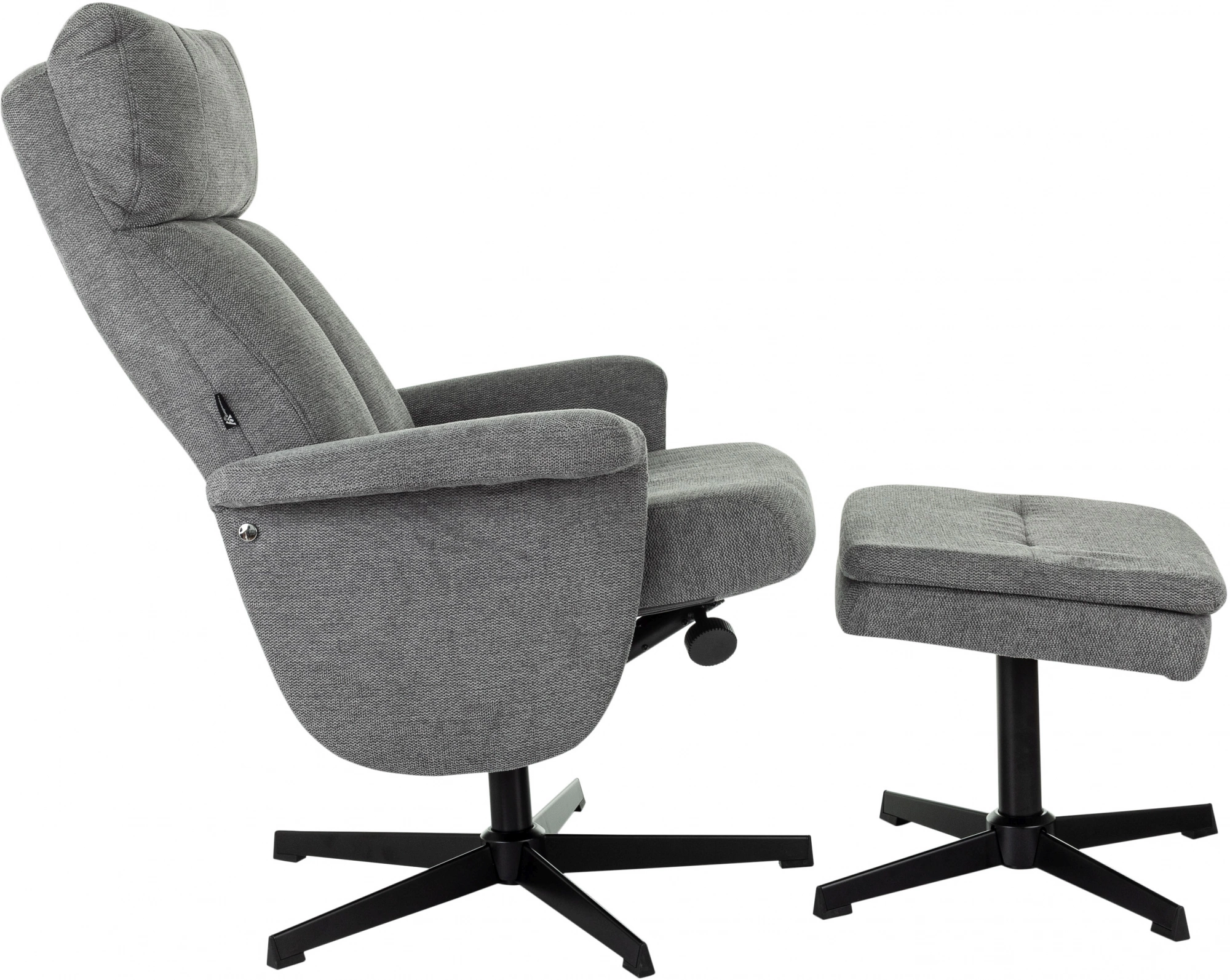 Кресло Бюрократ _Baron, обивка: ткань, цвет: серый, каркас: металл (_baron/grey) от магазина Buro.store