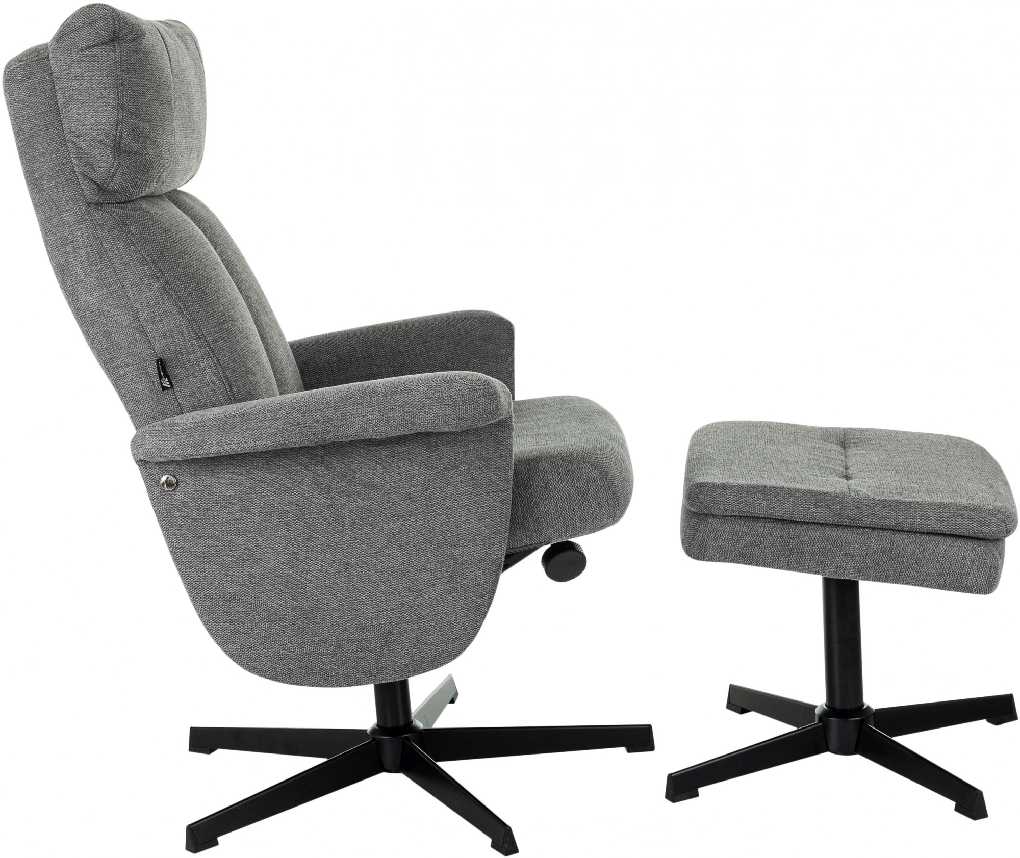 Кресло Бюрократ _Baron, обивка: ткань, цвет: серый, каркас: металл (_baron/grey) от магазина Buro.store