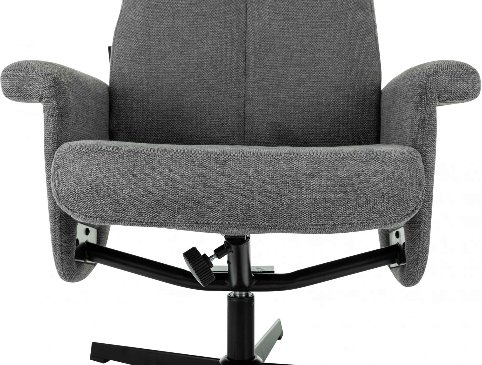 Кресло Бюрократ _Baron, обивка: ткань, цвет: серый, каркас: металл (_baron/grey) от магазина Buro.store