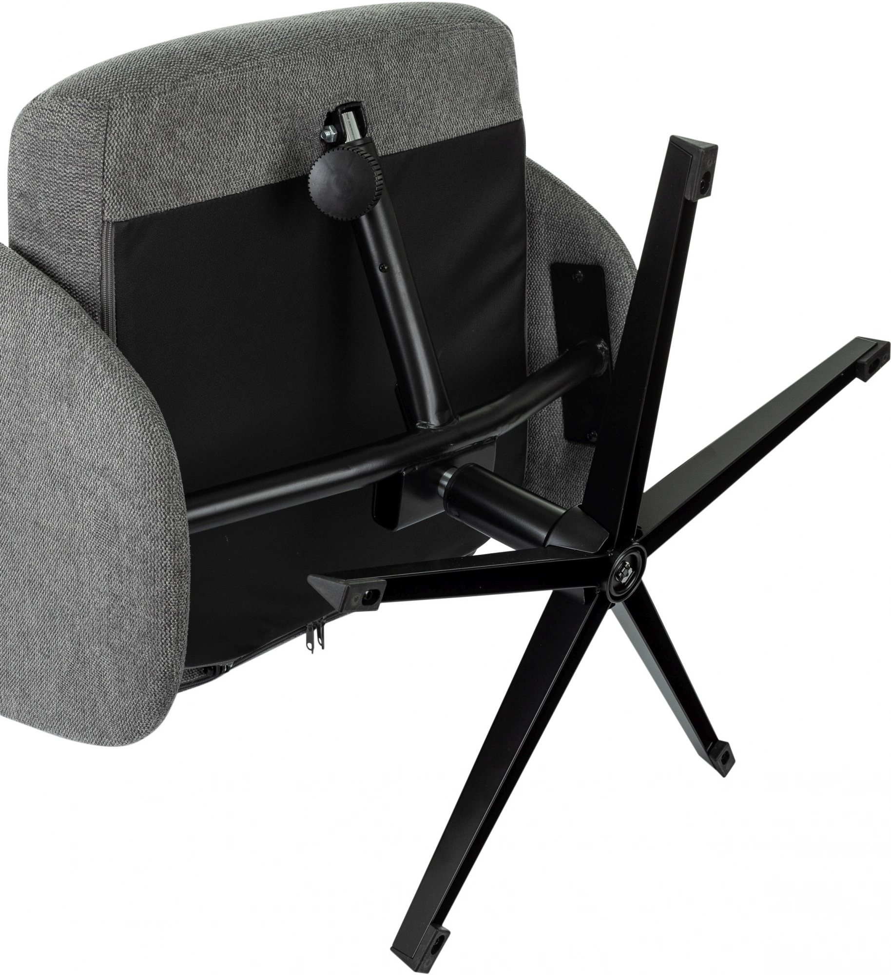 Кресло Бюрократ _Baron, обивка: ткань, цвет: серый, каркас: металл (_baron/grey) от магазина Buro.store