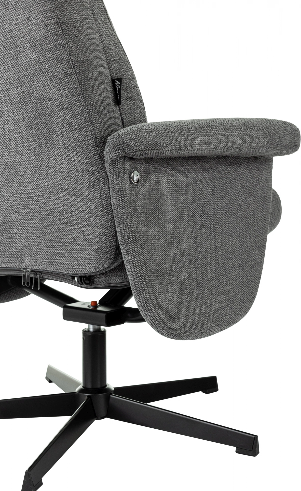 Кресло Бюрократ _Baron, обивка: ткань, цвет: серый, каркас: металл (_baron/grey) от магазина Buro.store