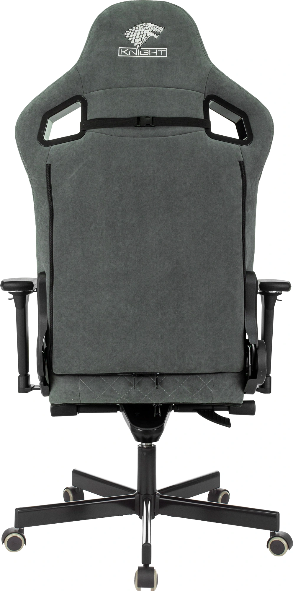 Кресло игровое Knight Hunter, обивка: искусственная замша, цвет: серый (KNIGHT HUNTER ALFA44) от магазина Buro.store
