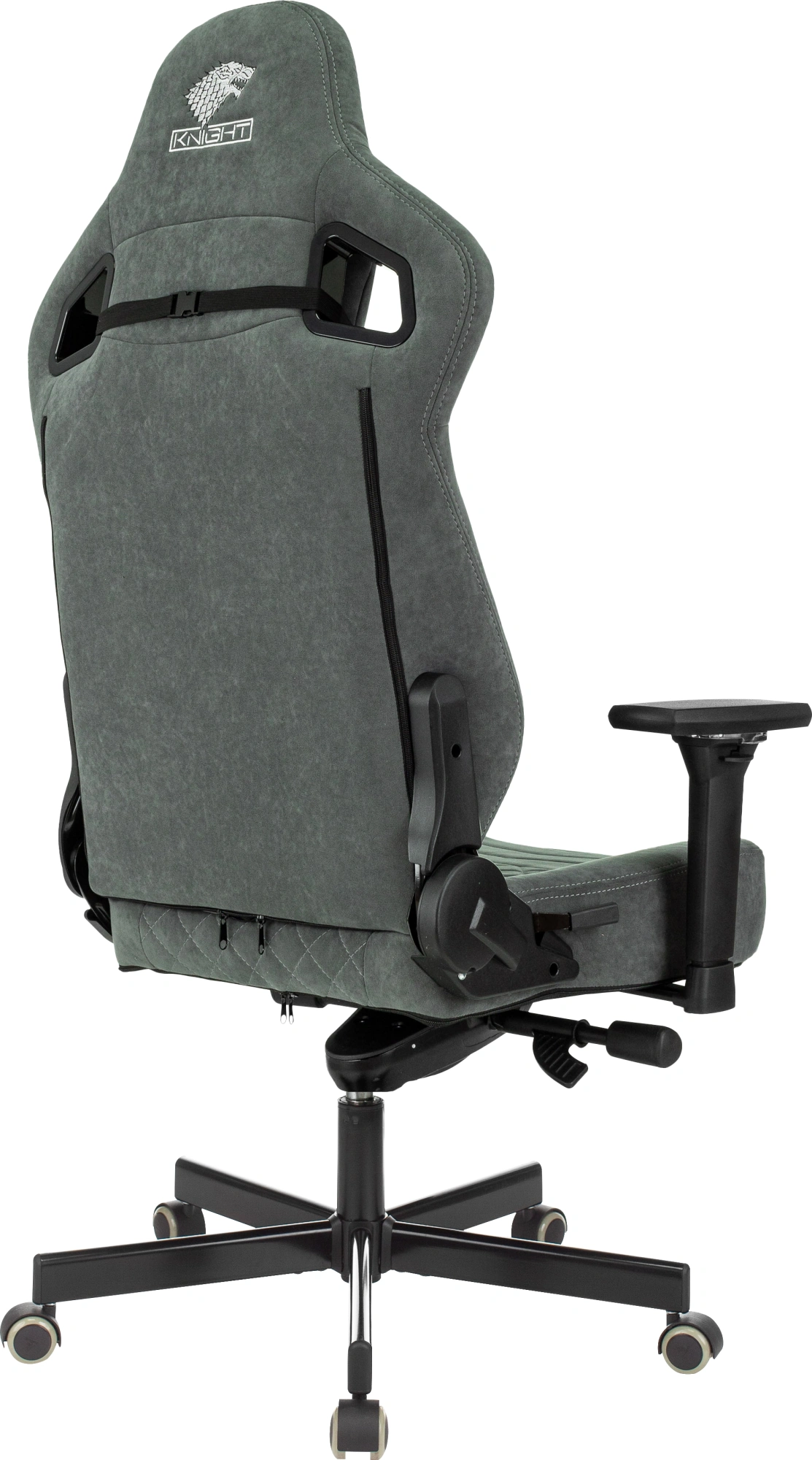 Кресло игровое Knight Hunter, обивка: искусственная замша, цвет: серый (KNIGHT HUNTER ALFA44) от магазина Buro.store