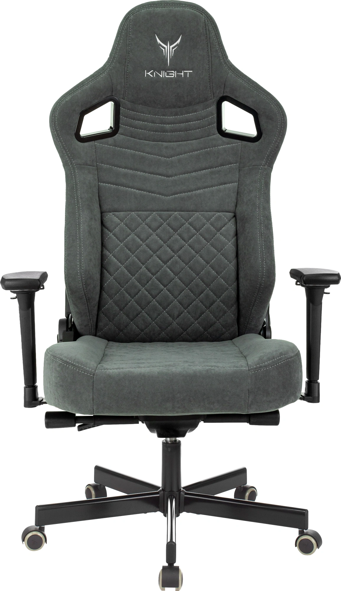 Кресло игровое Knight Hunter, обивка: искусственная замша, цвет: серый (KNIGHT HUNTER ALFA44) от магазина Buro.store