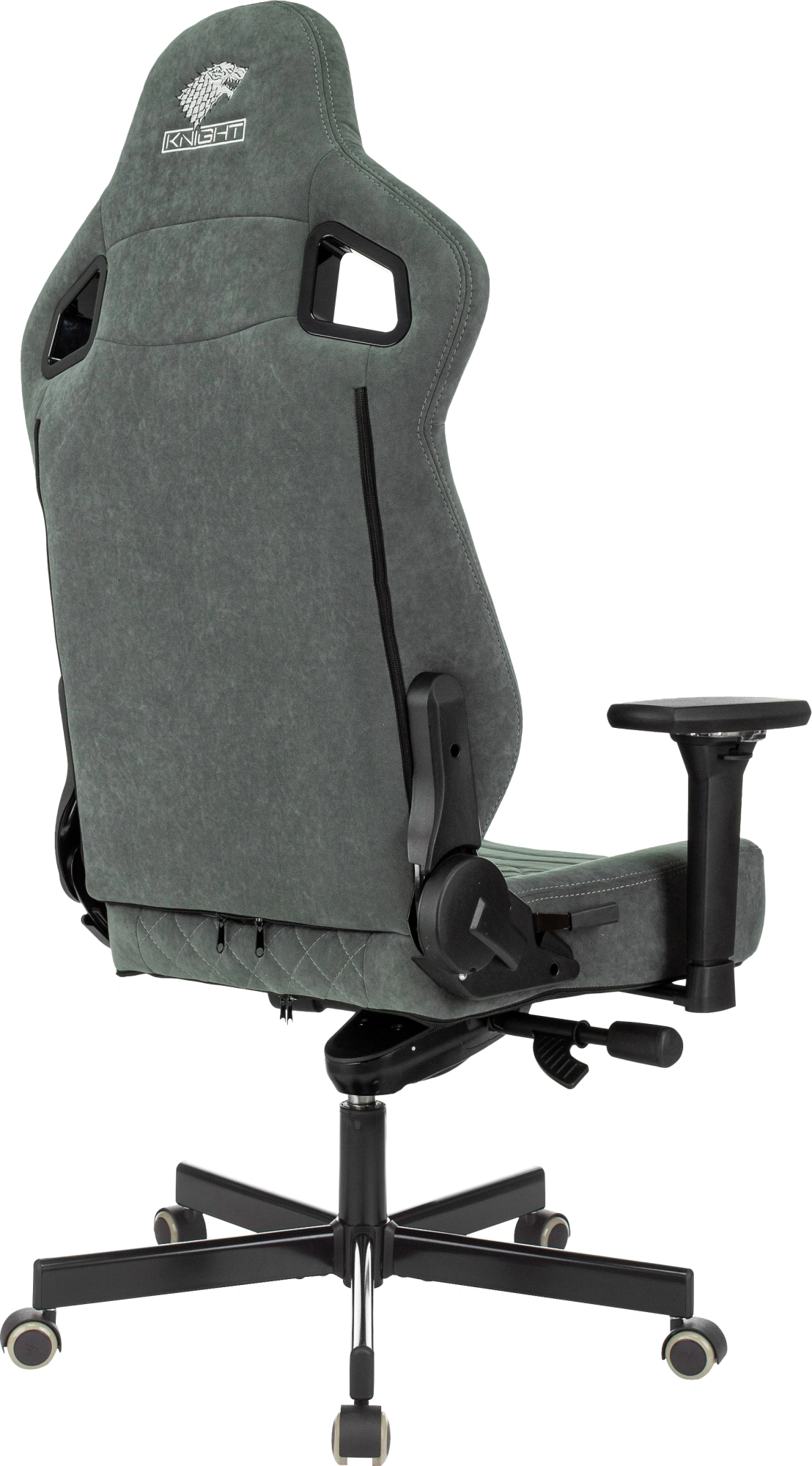 Кресло игровое Knight Hunter, обивка: искусственная замша, цвет: серый (KNIGHT HUNTER ALFA44) от магазина Buro.store