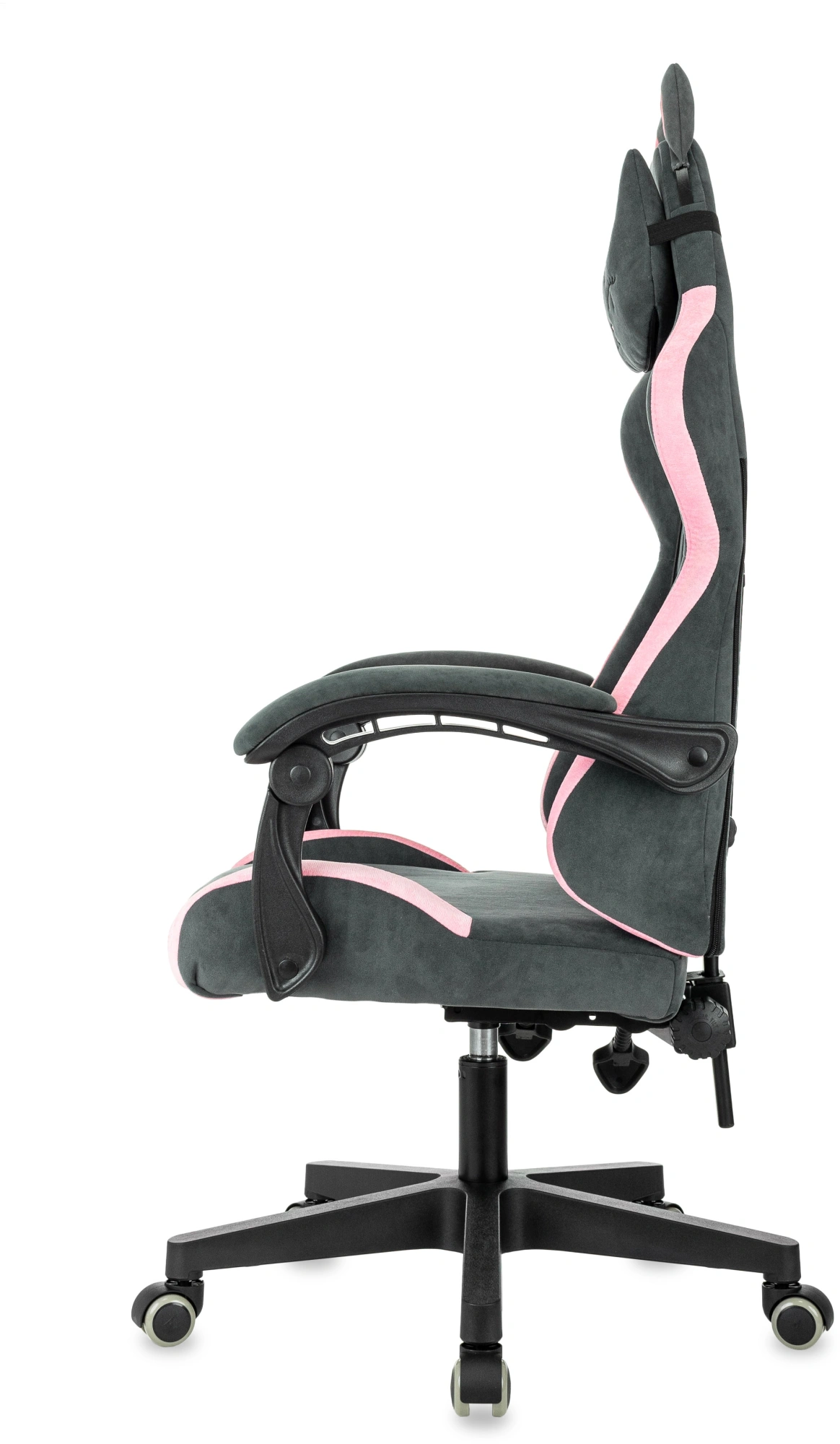 Кресло игровое Knight Kitty, обивка: ткань, цвет: серый/розовый (KNIGHT KITTY) от магазина Buro.store