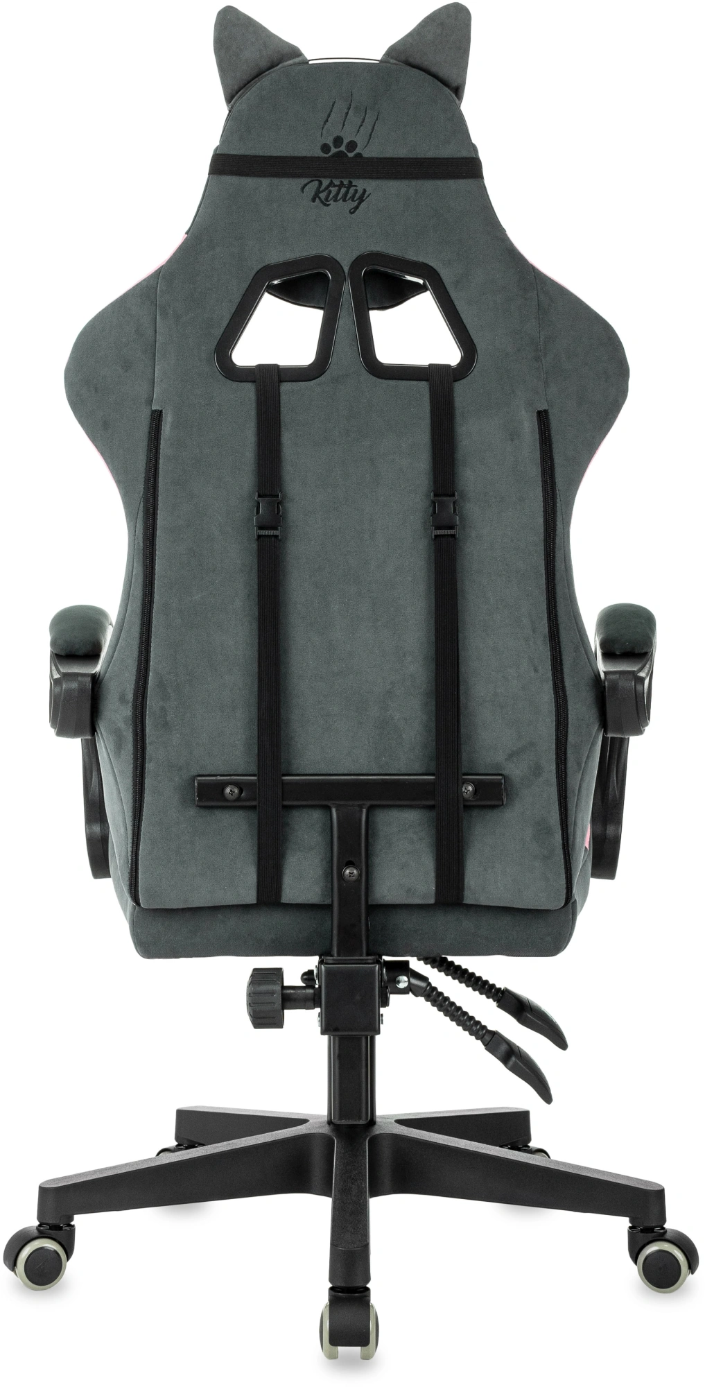 Кресло игровое Knight Kitty, обивка: ткань, цвет: серый/розовый (KNIGHT KITTY) от магазина Buro.store