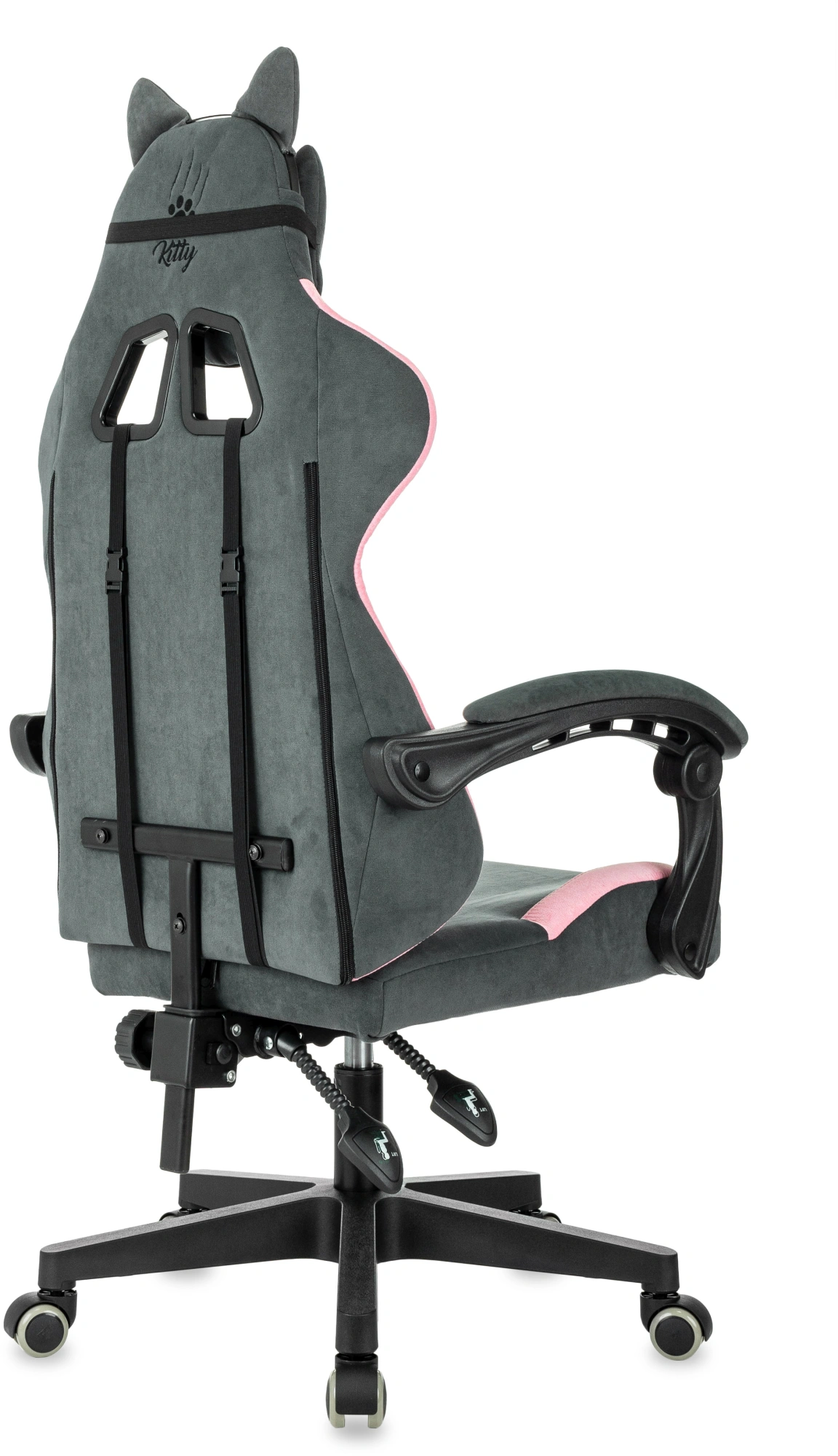 Кресло игровое Knight Kitty, обивка: ткань, цвет: серый/розовый (KNIGHT KITTY) от магазина Buro.store