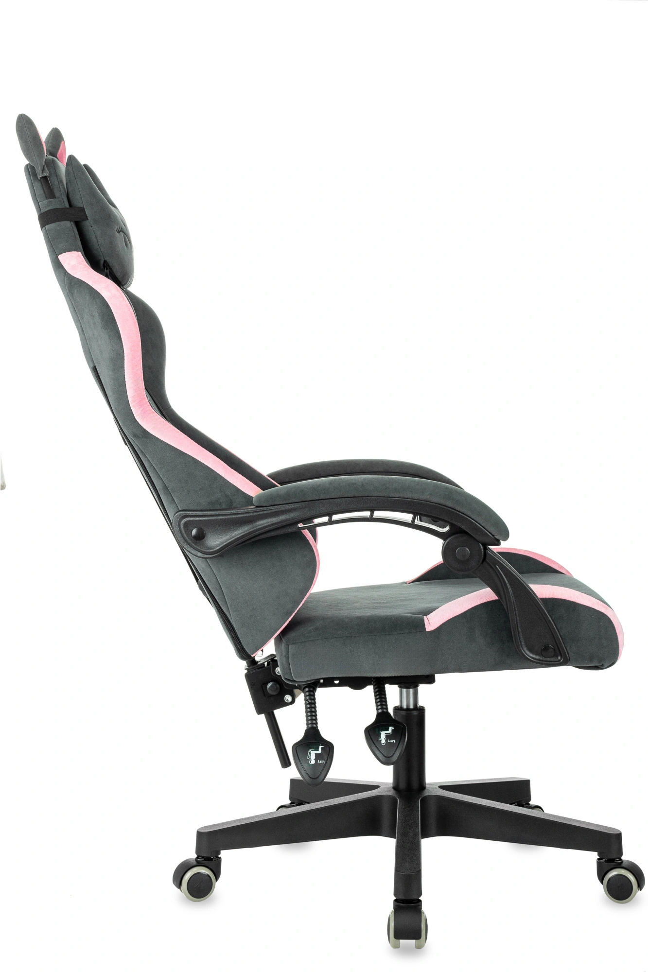 Кресло игровое Knight Kitty, обивка: ткань, цвет: серый/розовый (KNIGHT KITTY) от магазина Buro.store