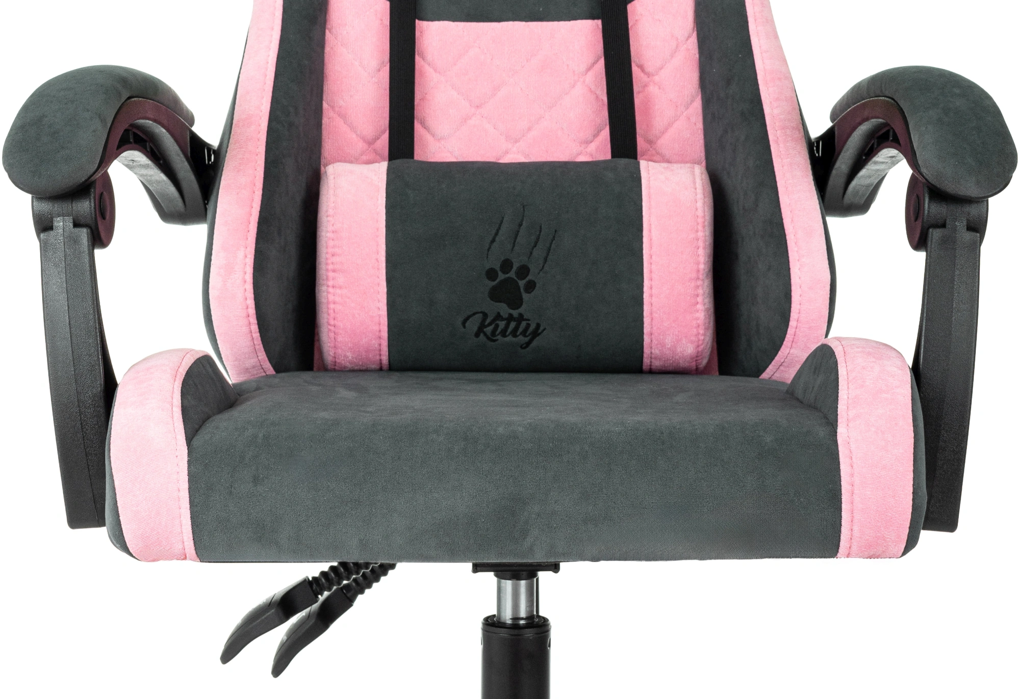 Кресло игровое Knight Kitty, обивка: ткань, цвет: серый/розовый (KNIGHT KITTY) от магазина Buro.store
