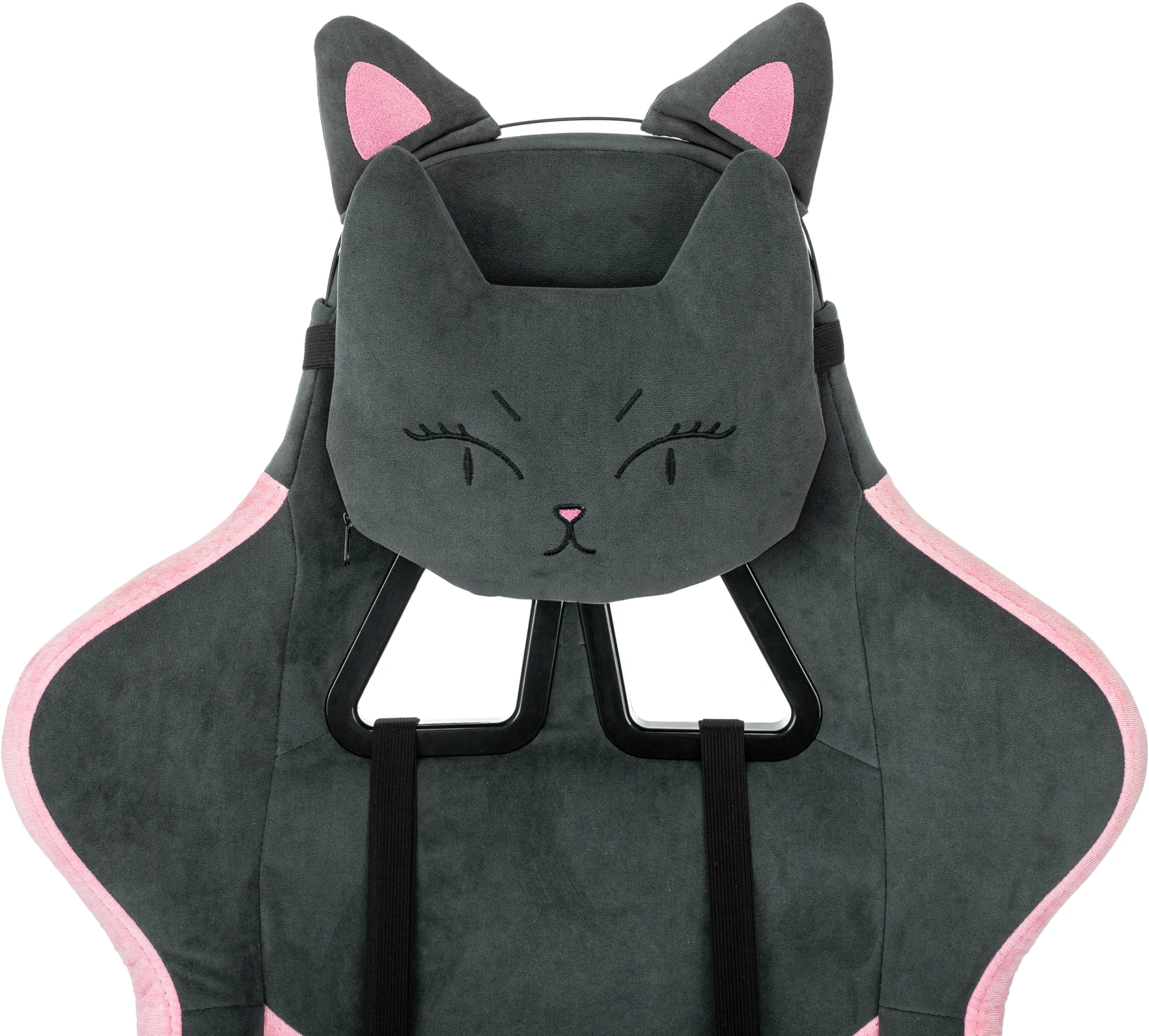 Кресло игровое Knight Kitty, обивка: ткань, цвет: серый/розовый (KNIGHT KITTY) от магазина Buro.store