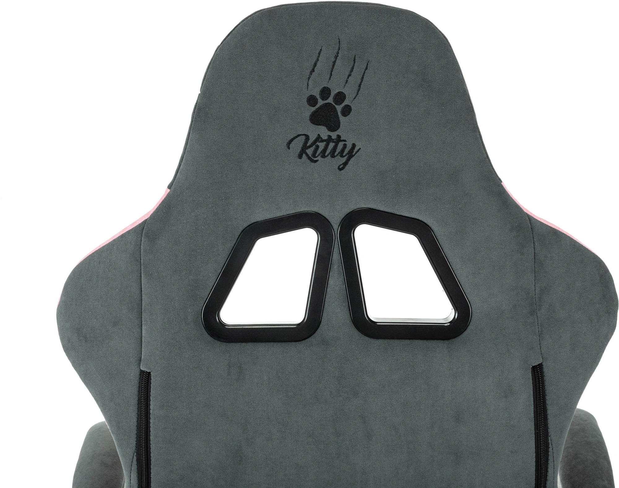 Кресло игровое Knight Kitty, обивка: ткань, цвет: серый/розовый (KNIGHT KITTY) от магазина Buro.store