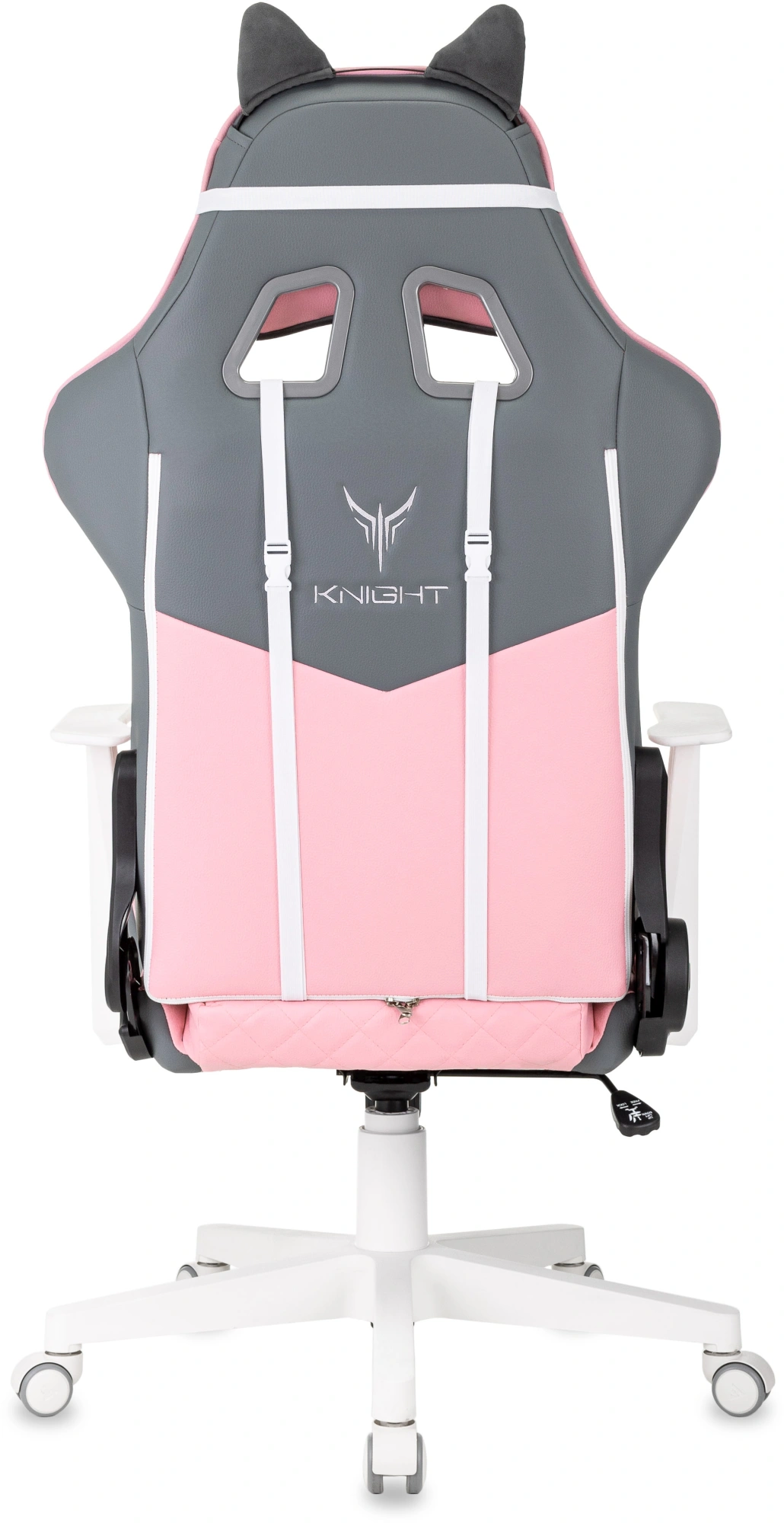 Кресло игровое Knight Catzy, обивка: экокожа, цвет: серый/розовый (KNIGHT CATZY) от магазина Buro.store