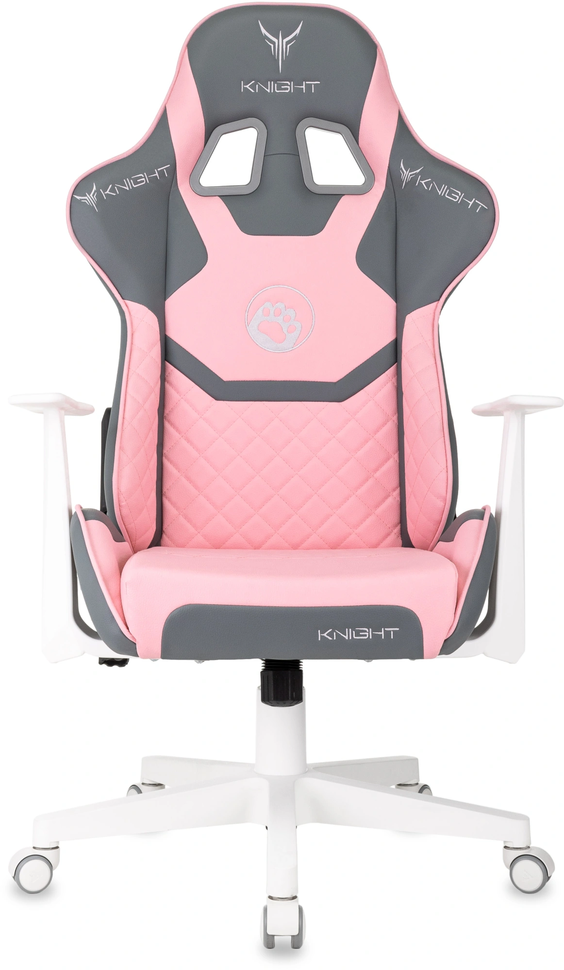 Кресло игровое Knight Catzy, обивка: экокожа, цвет: серый/розовый (KNIGHT CATZY) от магазина Buro.store