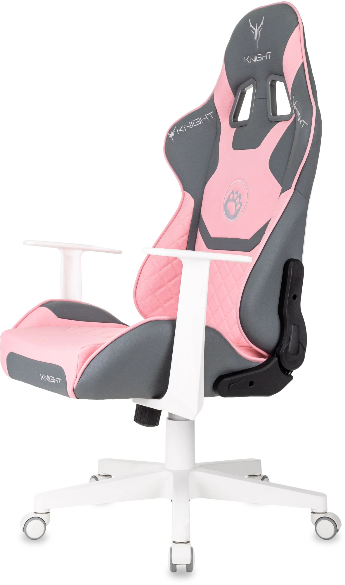 Кресло игровое Knight Catzy, обивка: экокожа, цвет: серый/розовый (KNIGHT CATZY) от магазина Buro.store