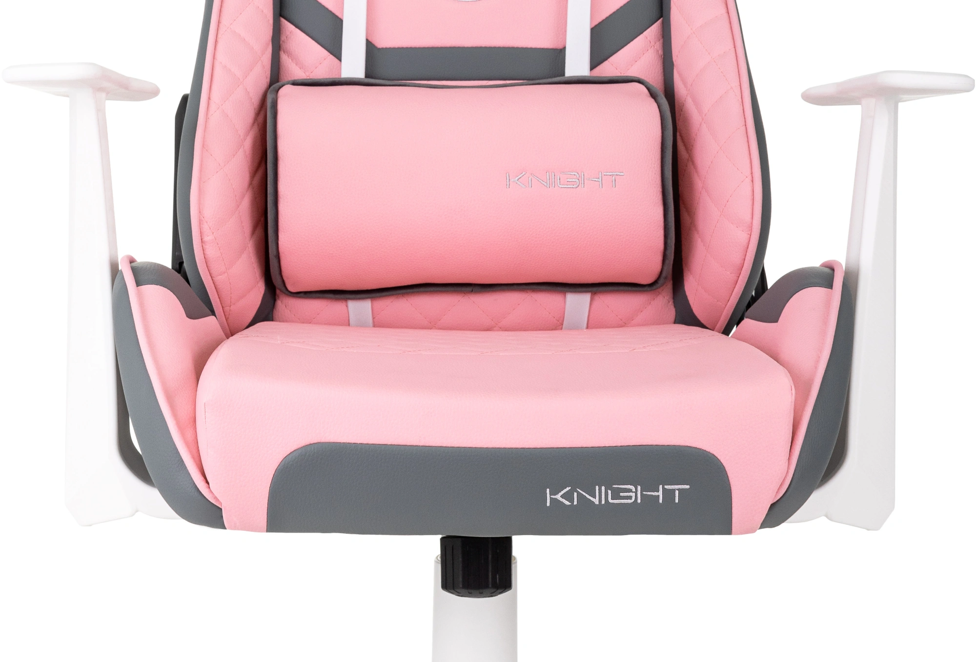 Кресло игровое Knight Catzy, обивка: экокожа, цвет: серый/розовый (KNIGHT CATZY) от магазина Buro.store