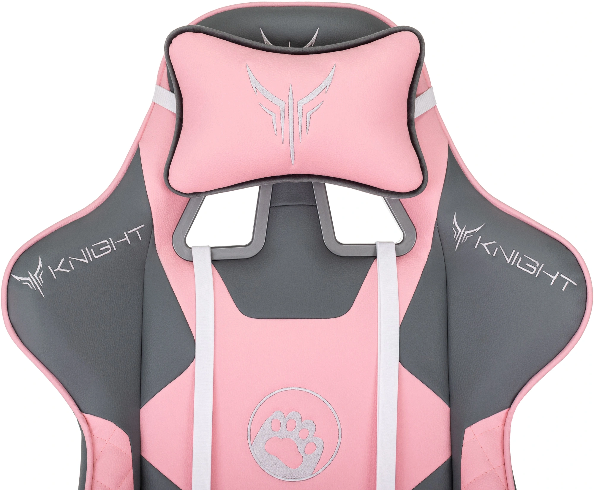 Кресло игровое Knight Catzy, обивка: экокожа, цвет: серый/розовый (KNIGHT CATZY) от магазина Buro.store