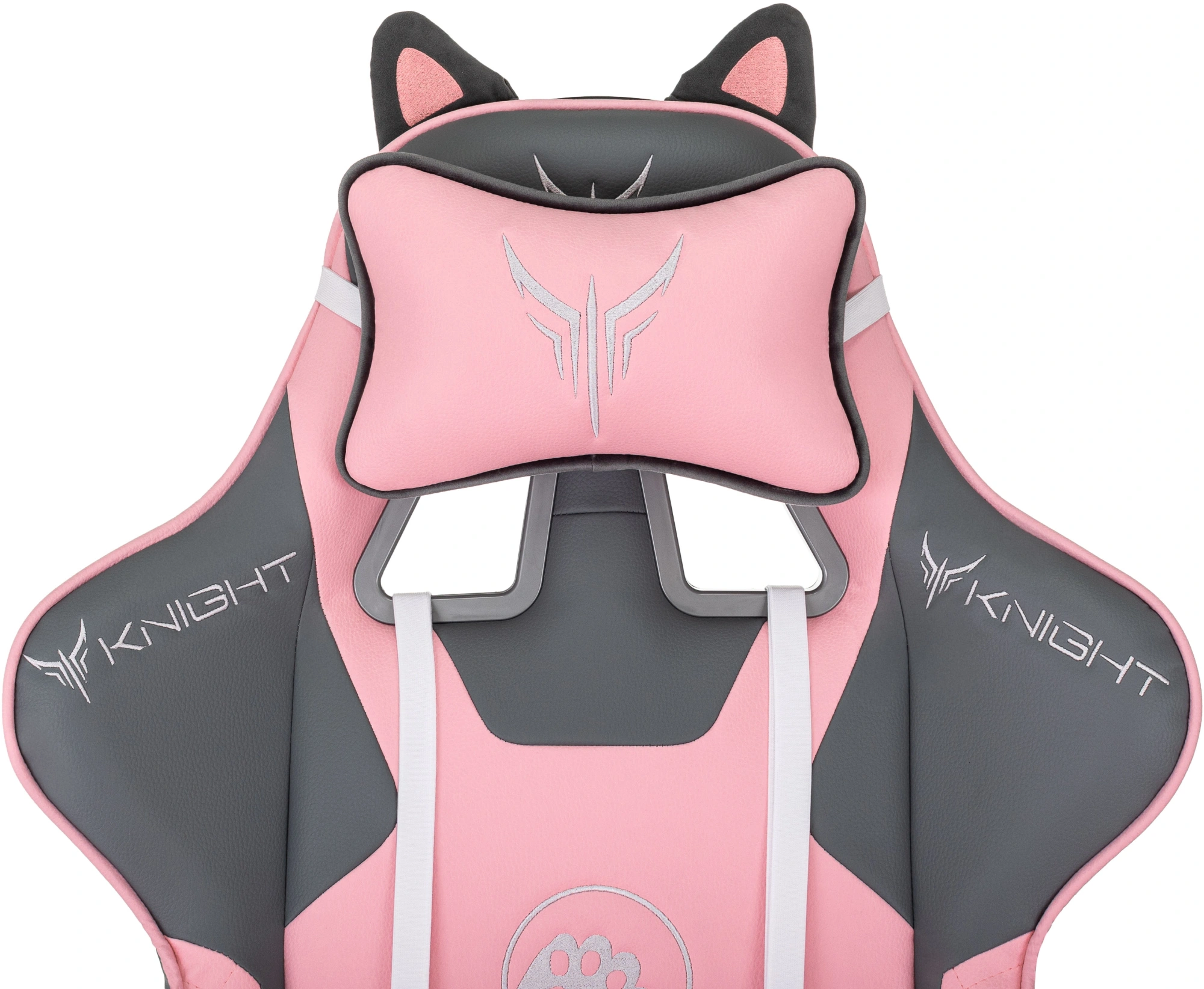 Кресло игровое Knight Catzy, обивка: экокожа, цвет: серый/розовый (KNIGHT CATZY) от магазина Buro.store