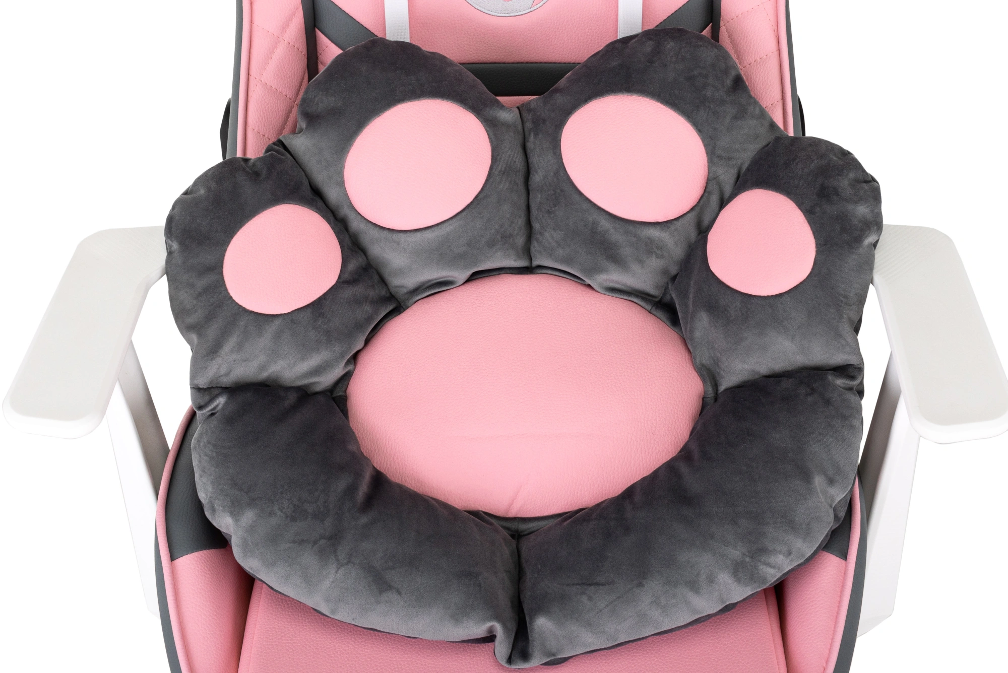 Кресло игровое Knight Catzy, обивка: экокожа, цвет: серый/розовый (KNIGHT CATZY) от магазина Buro.store