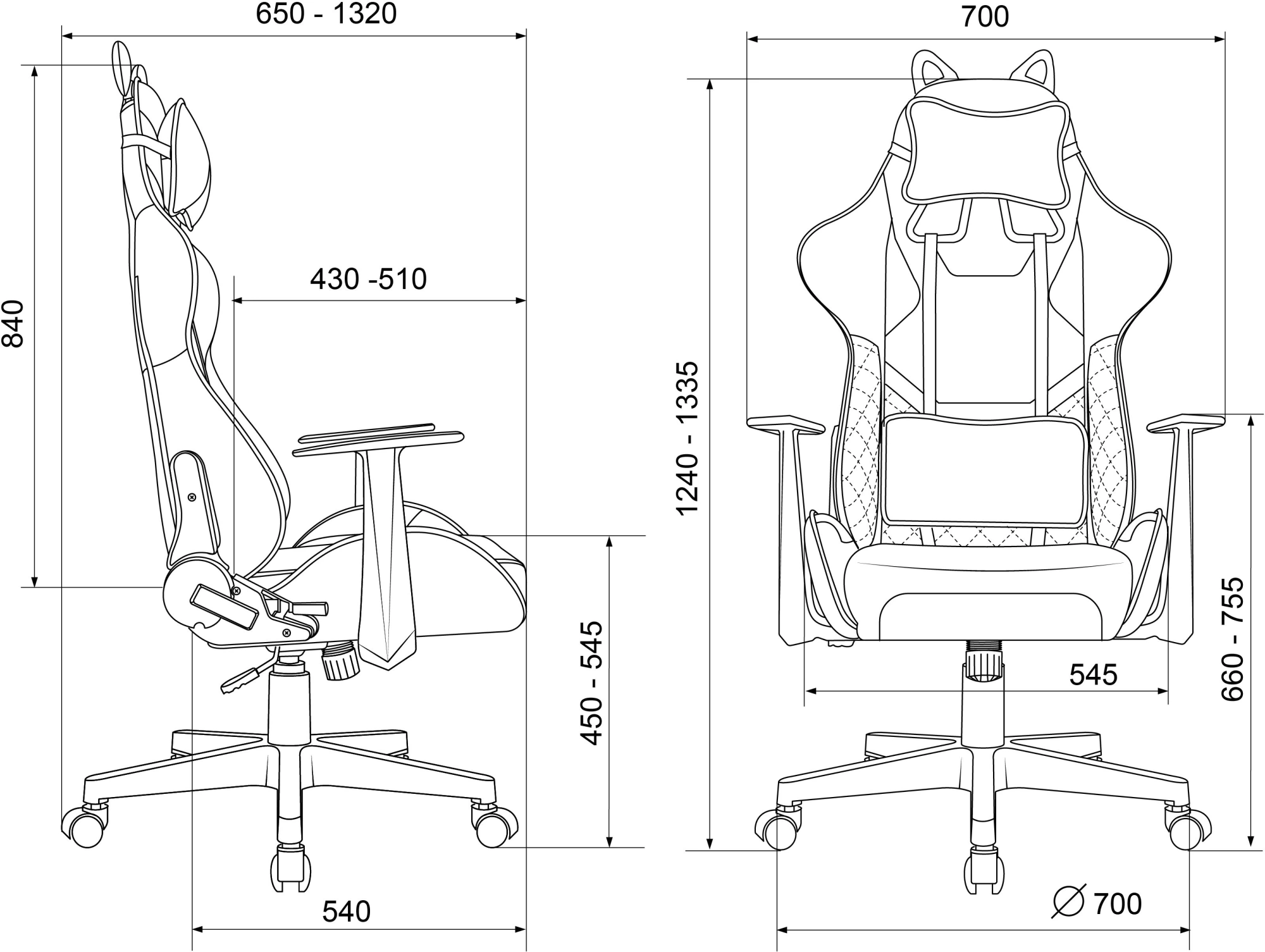 Кресло игровое Knight Catzy, обивка: экокожа, цвет: серый/розовый (KNIGHT CATZY) от магазина Buro.store