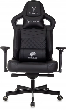 Кресло игровое Knight Hunter, обивка: экокожа, цвет: черный (KNIGHT HUNTER BL-PU)