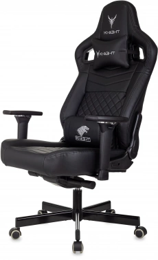 Кресло игровое Knight Hunter, обивка: экокожа, цвет: черный (KNIGHT HUNTER BL-PU)