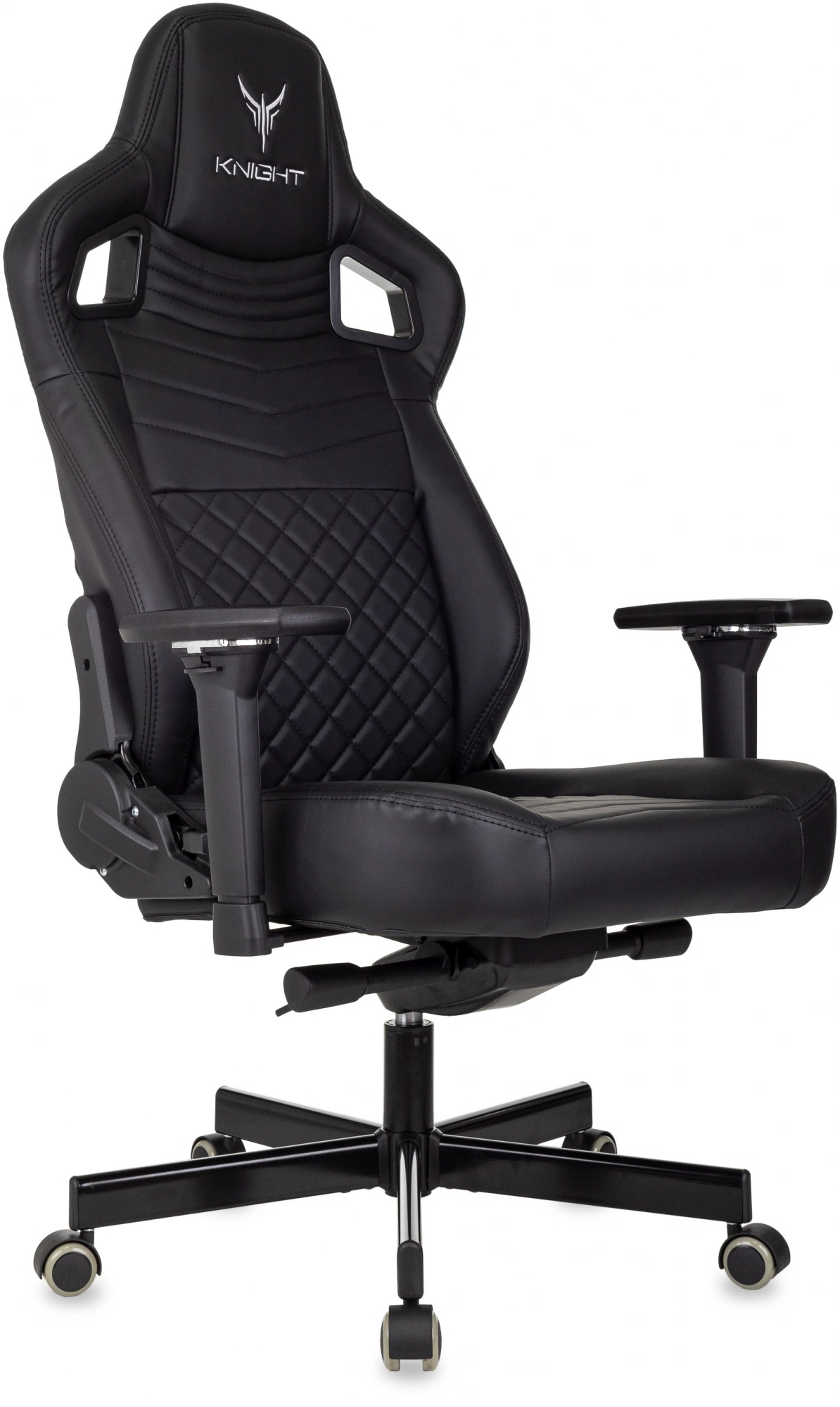 Кресло игровое Knight Hunter, обивка: экокожа, цвет: черный (KNIGHT HUNTER BL-PU) от магазина Buro.store