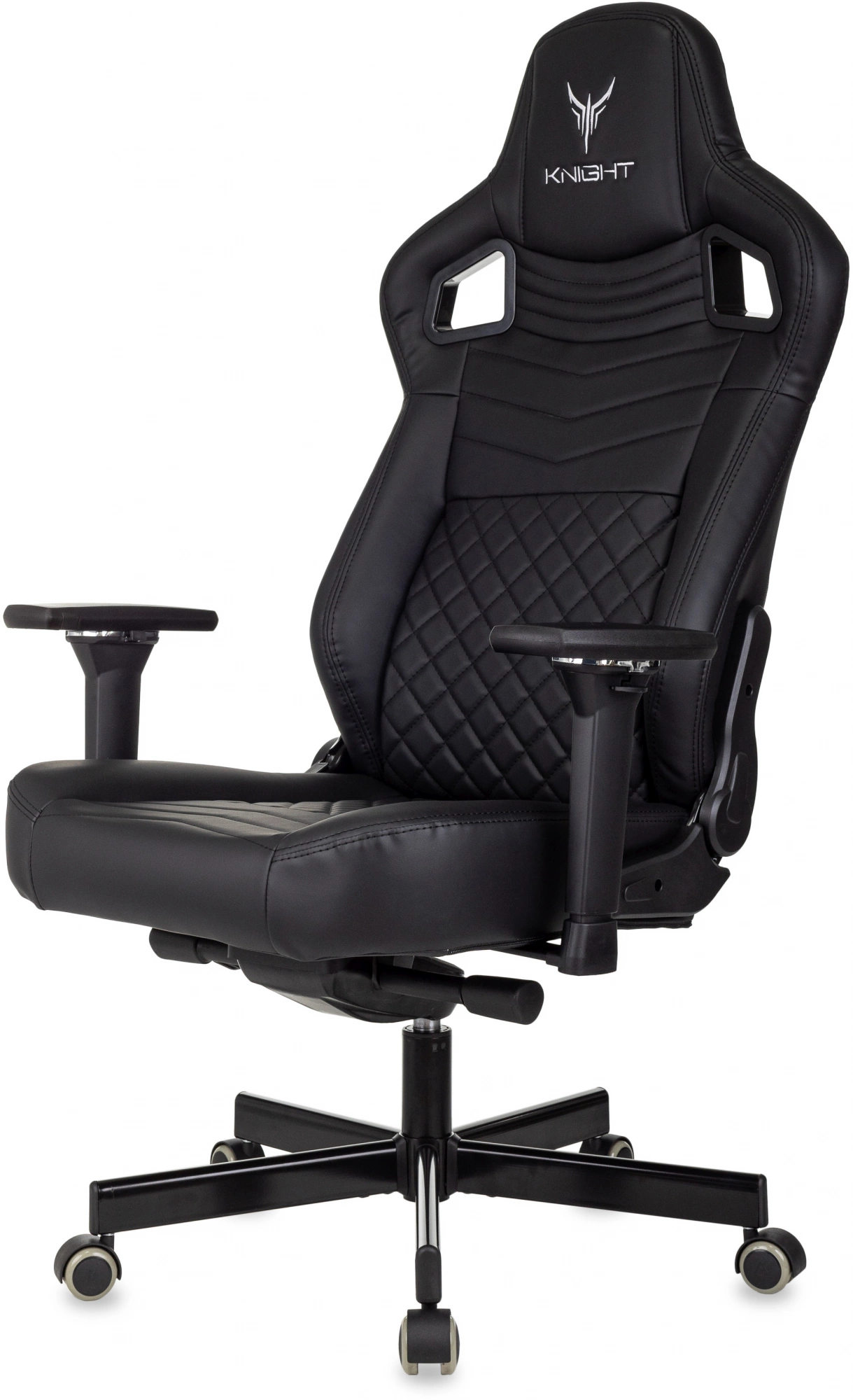 Кресло игровое Knight Hunter, обивка: экокожа, цвет: черный (KNIGHT HUNTER BL-PU) от магазина Buro.store