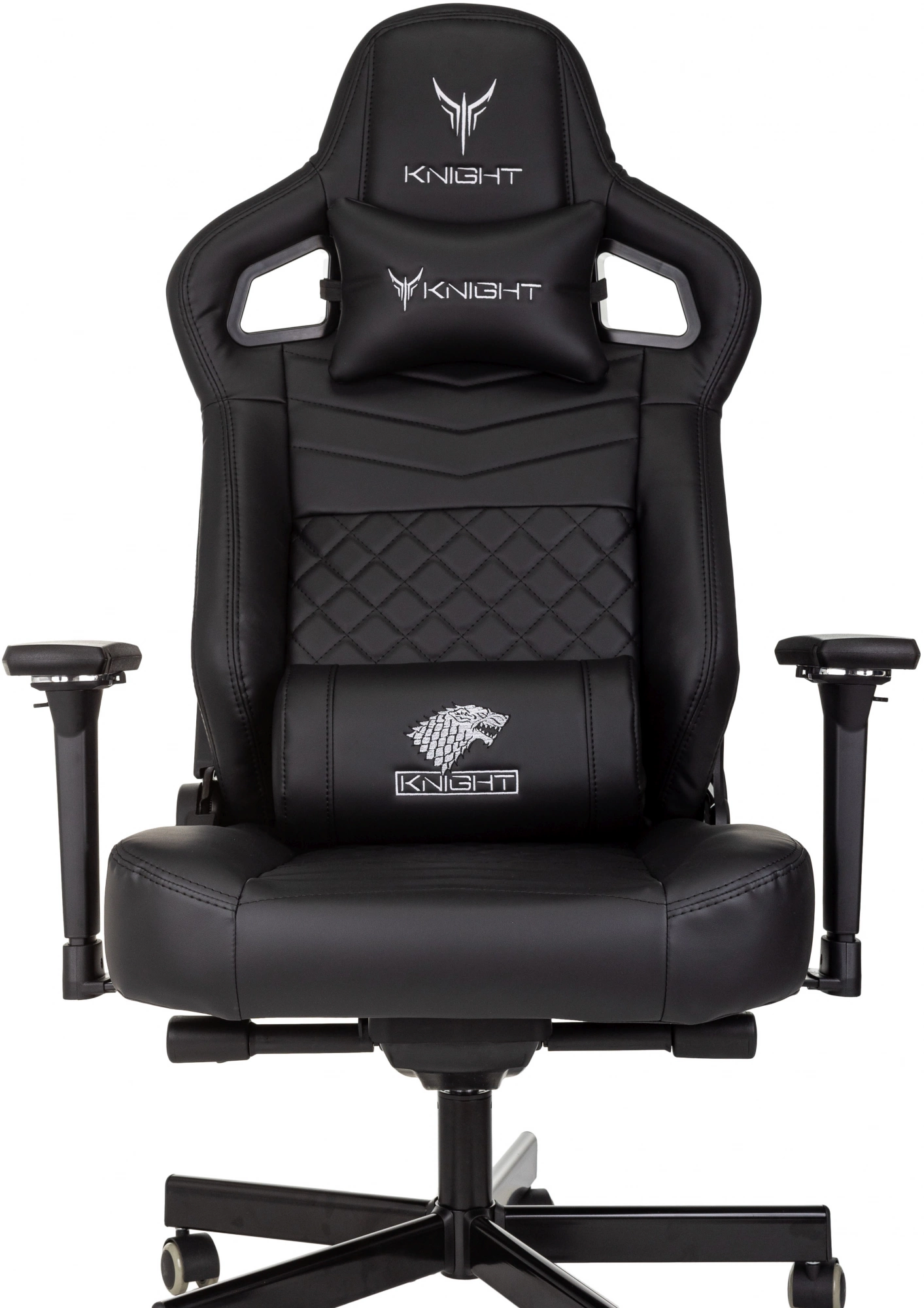 Кресло игровое Knight Hunter, обивка: экокожа, цвет: черный (KNIGHT HUNTER BL-PU) от магазина Buro.store