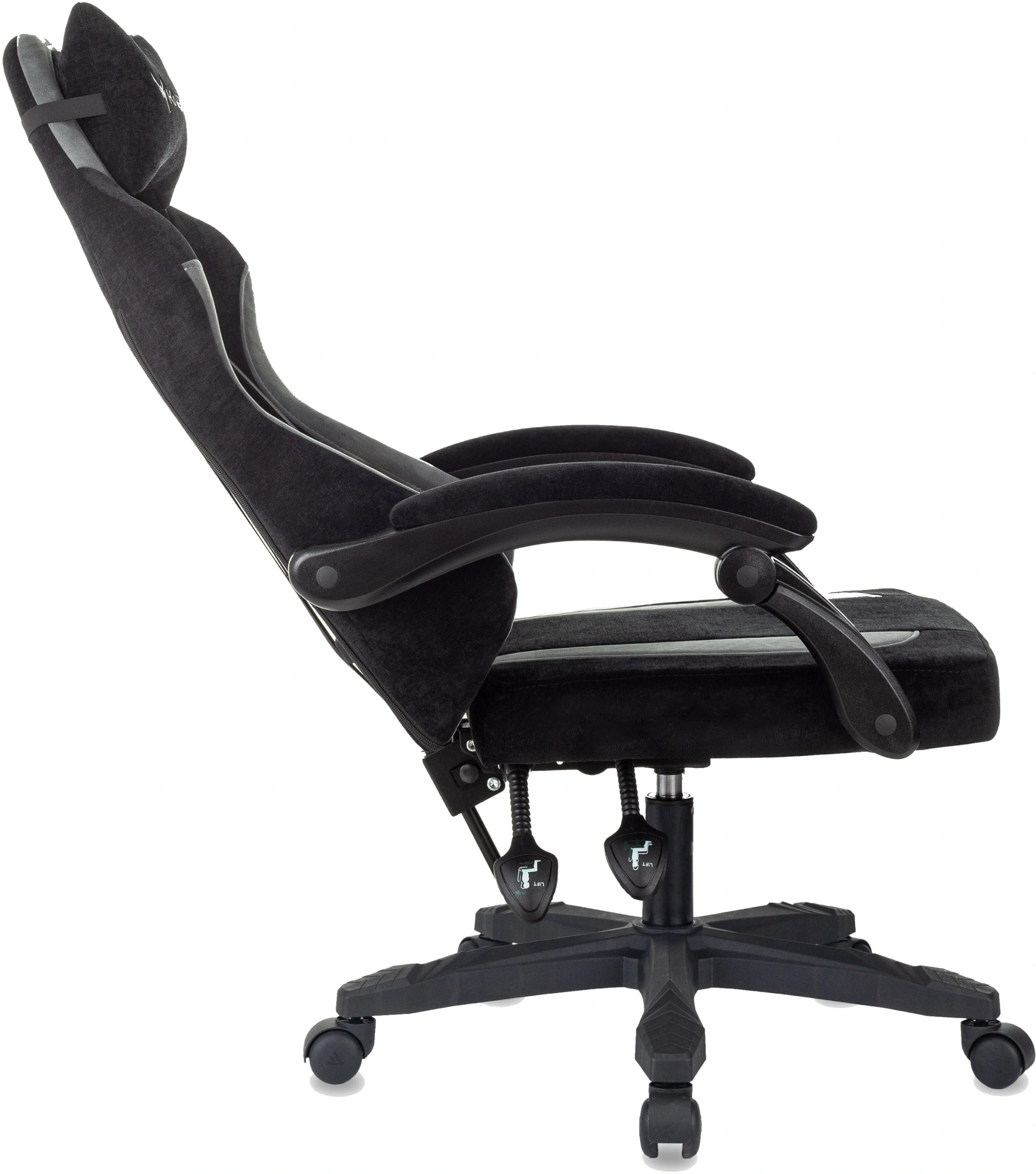 Кресло игровое Knight Wolf, обивка: ткань, цвет: черный/серый (KNIGHT WOLF B) от магазина Buro.store