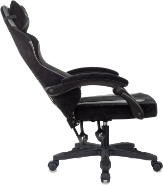 Кресло игровое Knight Wolf, обивка: ткань, цвет: черный/серый (KNIGHT WOLF B)