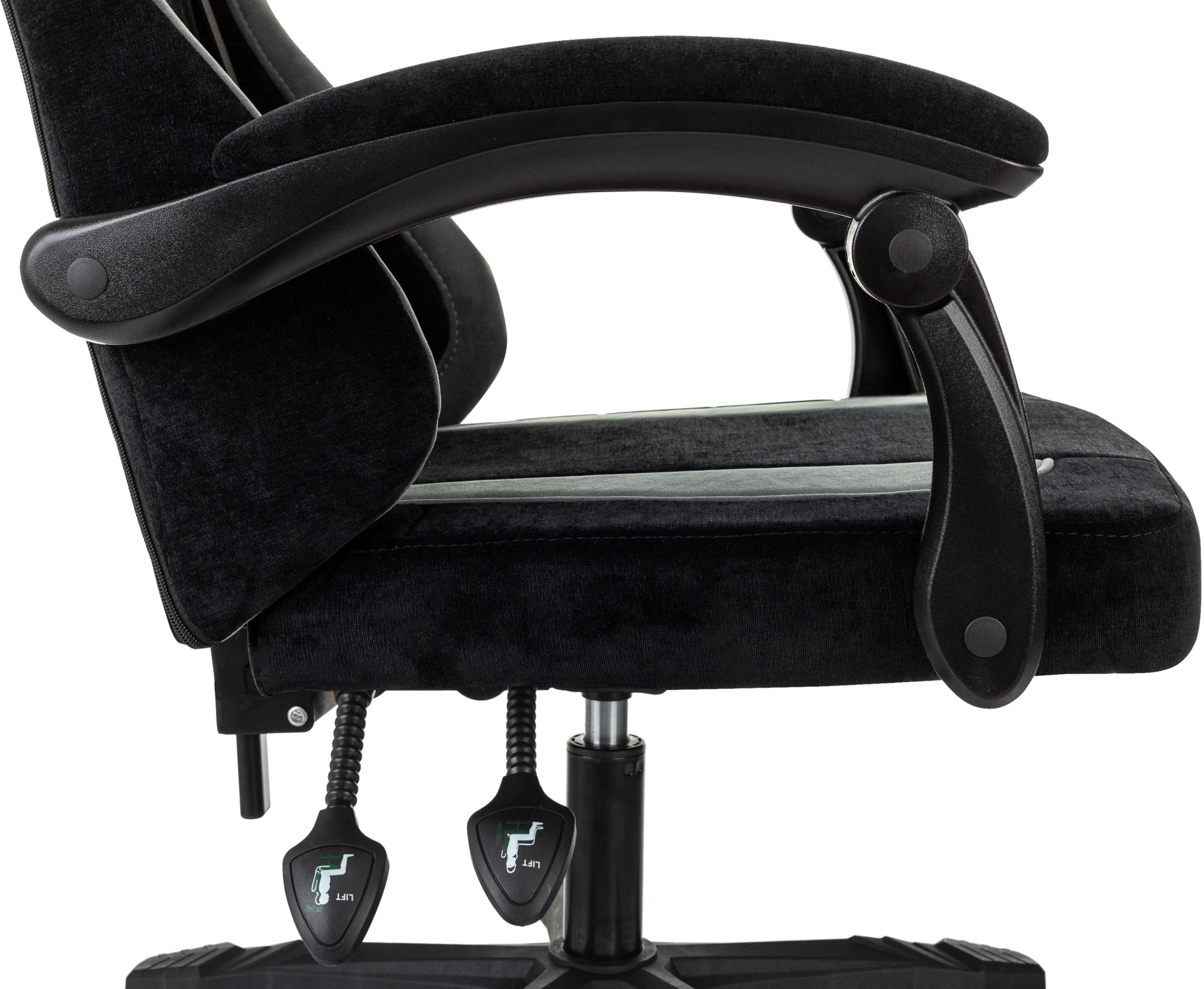 Кресло игровое Knight Wolf, обивка: ткань, цвет: черный/серый (KNIGHT WOLF B) от магазина Buro.store