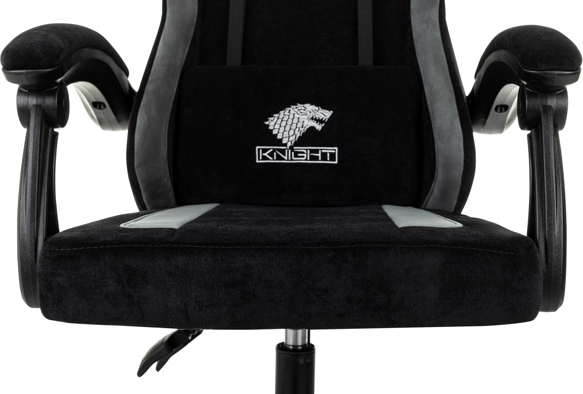 Кресло игровое Knight Wolf, обивка: ткань, цвет: черный/серый (KNIGHT WOLF B) от магазина Buro.store