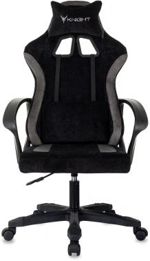 Кресло игровое Knight Optimum, обивка: ткань, цвет: черный/серый (KNIGHT OPTIMUM B)