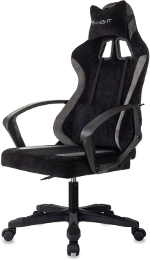 Кресло игровое Knight Optimum, обивка: ткань, цвет: черный/серый (KNIGHT OPTIMUM B)