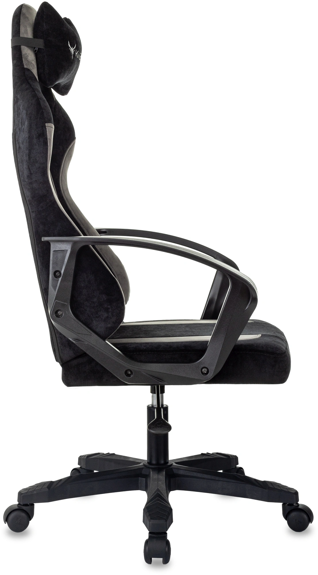 Кресло игровое Knight Optimum, обивка: ткань, цвет: черный/серый (KNIGHT OPTIMUM B) от магазина Buro.store