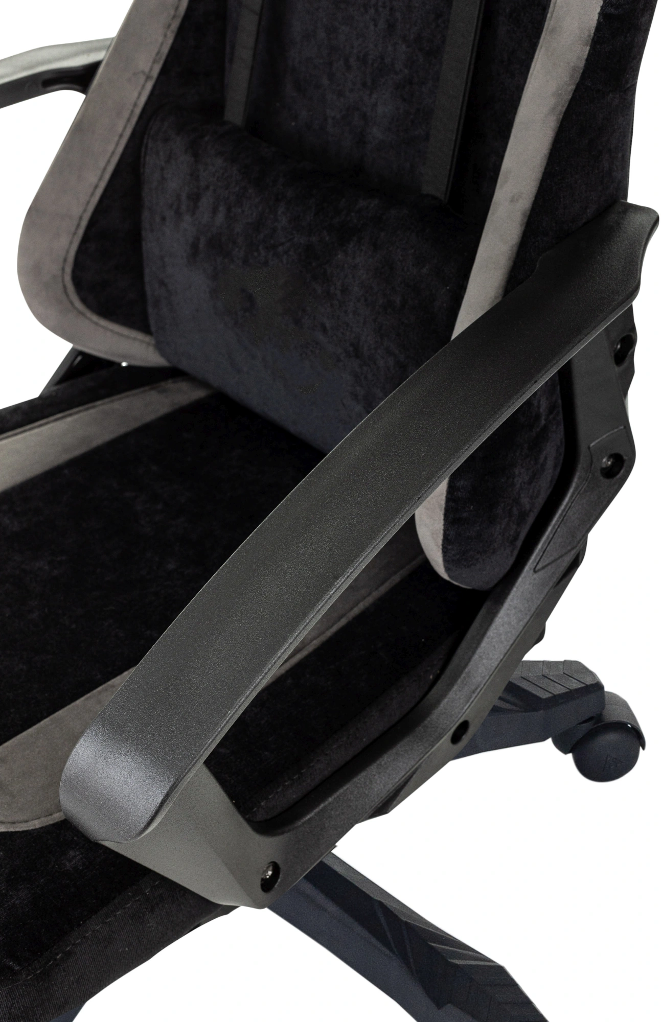 Кресло игровое Knight Optimum, обивка: ткань, цвет: черный/серый (KNIGHT OPTIMUM B) от магазина Buro.store