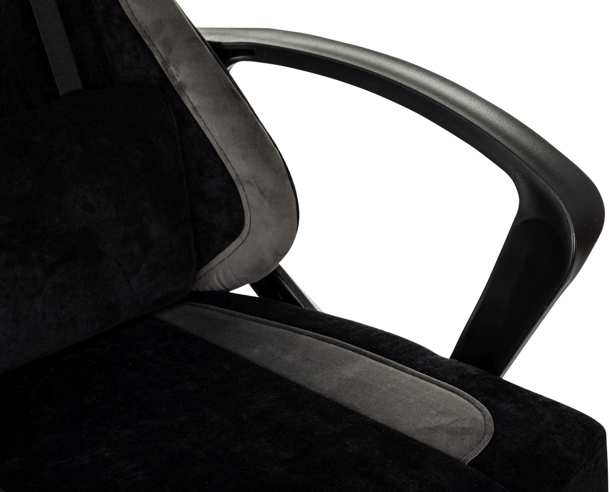 Кресло игровое Knight Optimum, обивка: ткань, цвет: черный/серый (KNIGHT OPTIMUM B) от магазина Buro.store