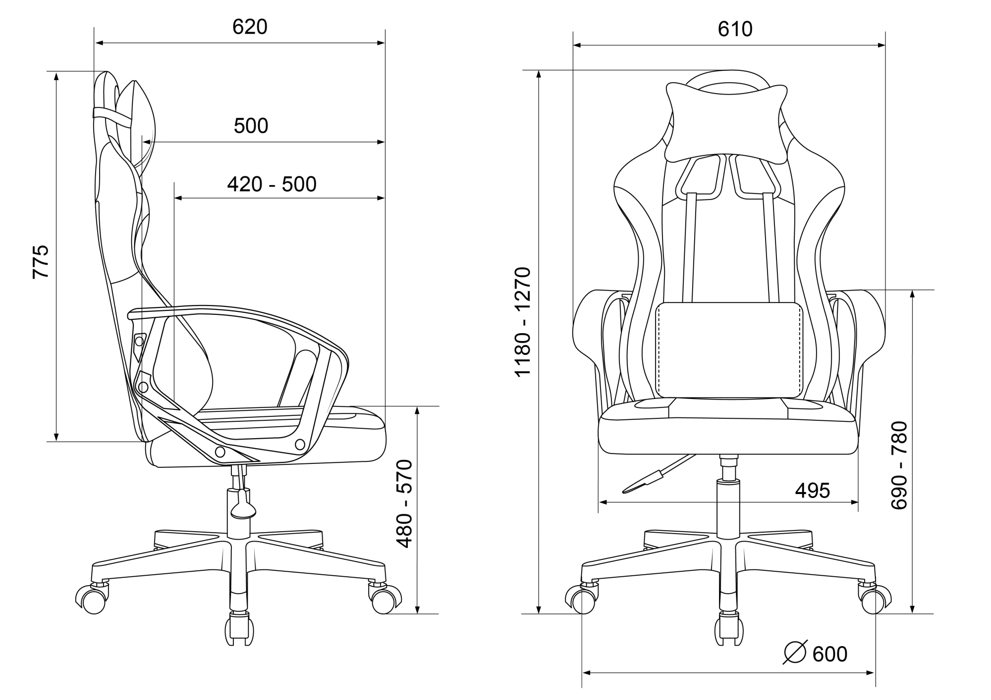 Кресло игровое Knight Optimum, обивка: ткань, цвет: черный/серый (KNIGHT OPTIMUM B) от магазина Buro.store