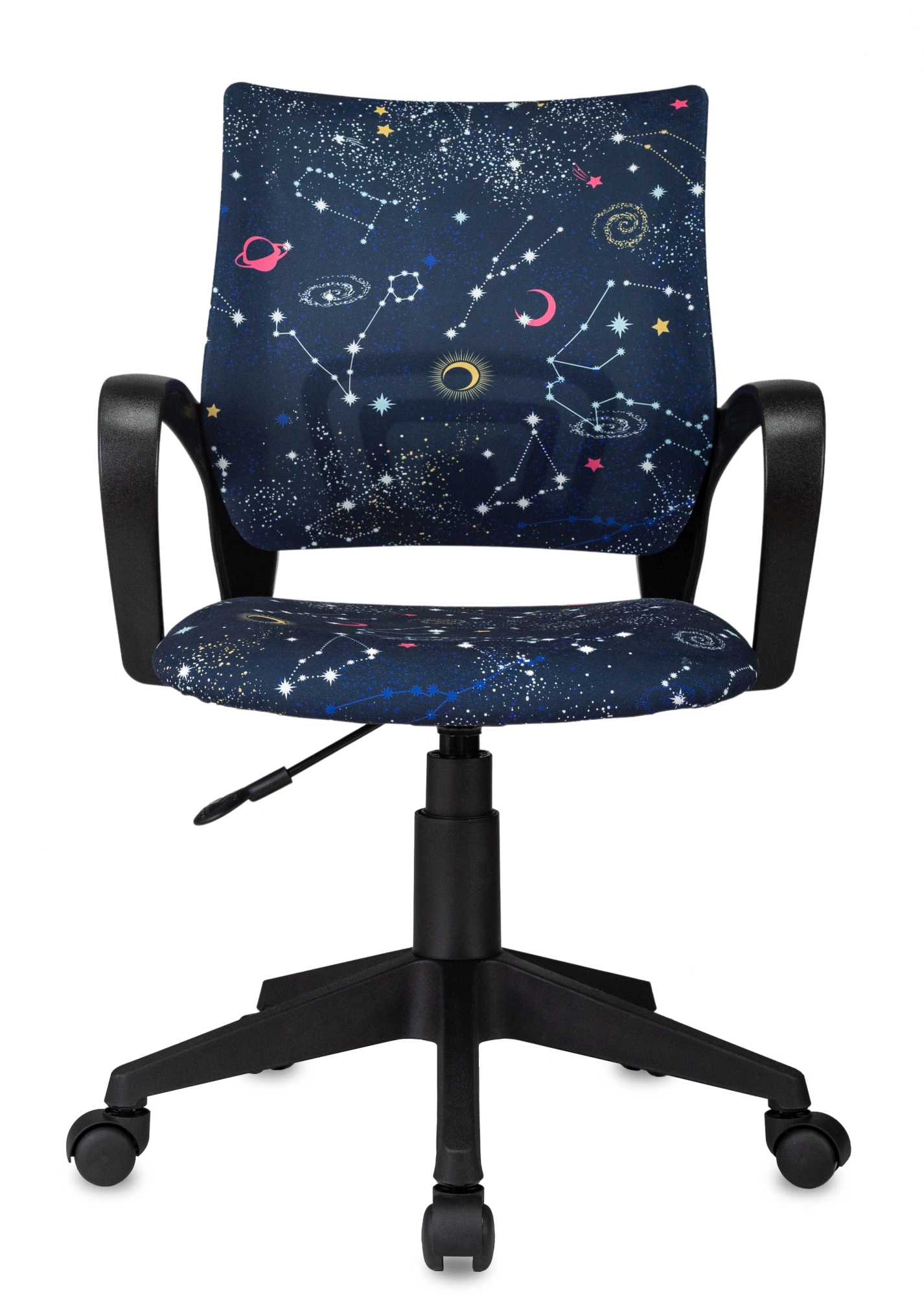 Кресло детское Бюрократ Burokids 1, обивка: ткань, цвет: темно-синий, рисунок зодиак (BUROKIDS 1 ZODIAC) от магазина Buro.store