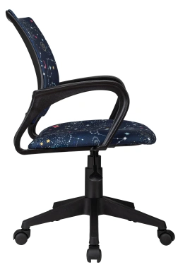 Кресло детское Бюрократ Burokids 1, обивка: ткань, цвет: темно-синий, рисунок зодиак (BUROKIDS 1 ZODIAC)