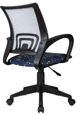 Кресло детское Бюрократ Burokids 1, обивка: ткань, цвет: темно-синий, рисунок зодиак (BUROKIDS 1 ZODIAC)