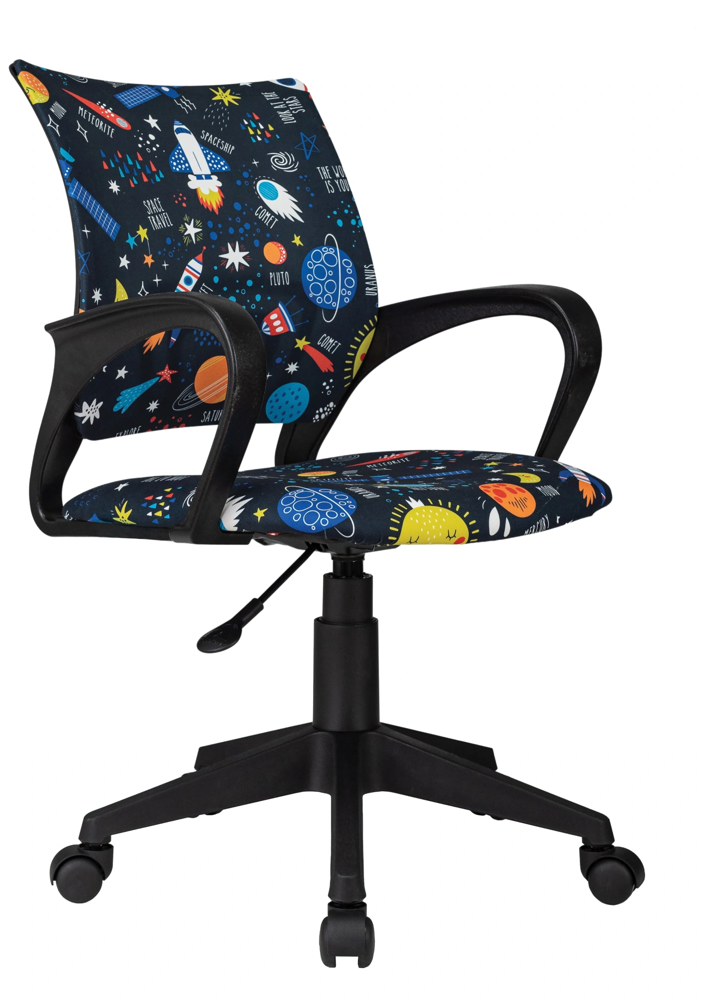 Кресло детское Бюрократ Burokids 1, обивка: ткань, цвет: мультиколор, рисунок шаттл (BUROKIDS 1 SHUTTLE) от магазина Buro.store